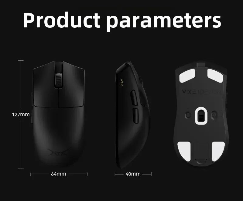 New ATK X1 SE Starlight Wireless Lightweight Mouse PAW3395 26K DPI Hub Page Driver 1000Hz Gaming Mouse PC Player Accessories