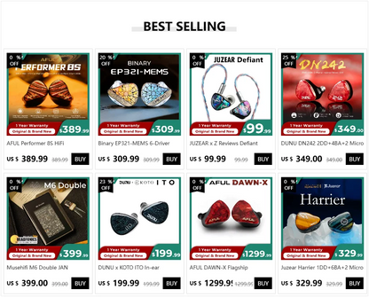 HiFiGo AFUL Explorer Wired Hybrid Earphones 1DD+2BA Hybrid In-Ear Monitors 3D Printed Acoustic Tube RLC Division HiFi Earbuds