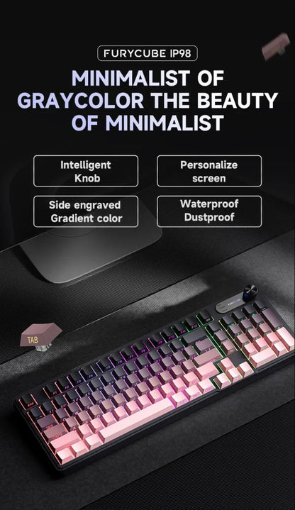 Wired Silent Keyboard Gaming Keyboard Magnetic Mechanical Wired for Pro Gaming Rapid Trigg 8000Hz 128K Rate