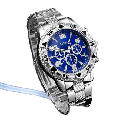 High Quality Stainless Steel Watchband Men Wristwatch Luxury Casual Quartz Watch Large Dial Business Watch
