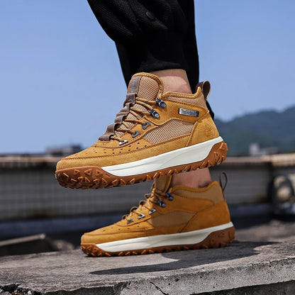 2025 Autumn High-Quality Men's Casual Shoes Versatile Trendy Outdoor Wear-Resistant Hiking Shoes Lightweight Soft Sports Shoes