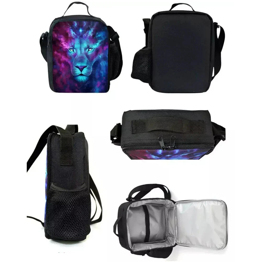 F-FortniteS isolierte Kindertasche mit großem Fassungsvermögen für Jungen, angesagtes Spiel, Mädchen, Schüler, Outdoor-Picknick, wiederverwendbare Thermo-Kühltasche für das Mittagessen