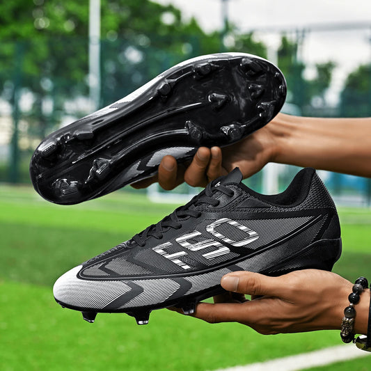 AG/FG Football Boots Kids Youth Teenagers PU+Fabric Upper TPU Sole Non-Slip Firm Ground Training