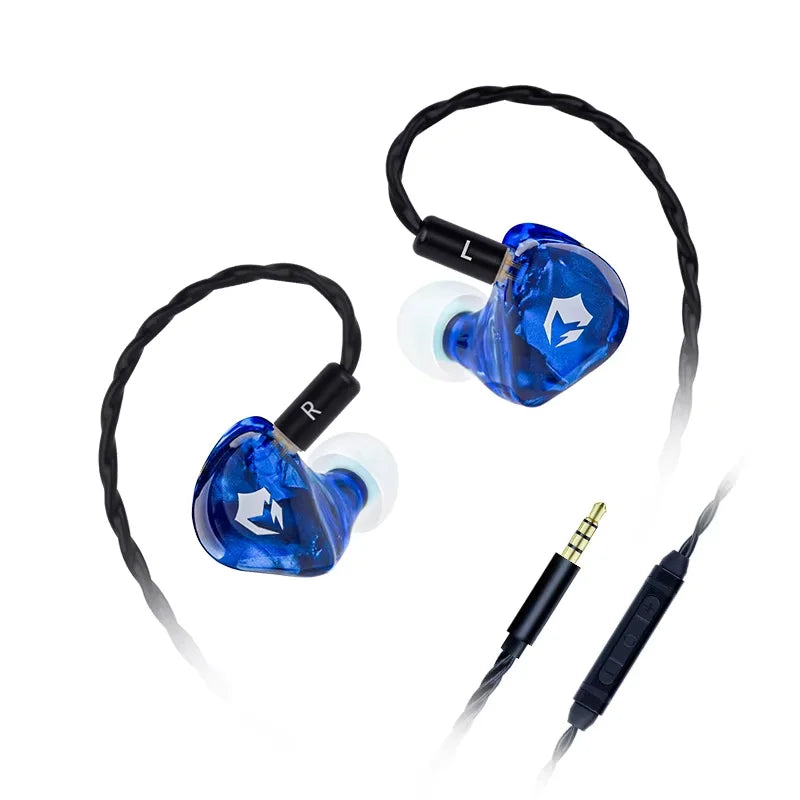 Auriculares Gaming HiFi com Fio EPZ G10 – Monitores In-Ear Type-C e 3.5mm com DAC, Isolamento de Ruído, Cabo Amovível e Microfone