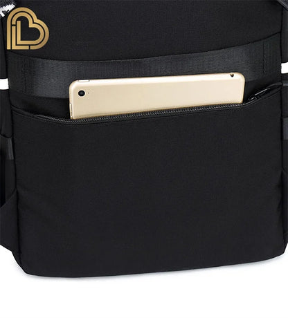 Ultima Knight F-Fortnited Battle Royale Backpack with USB Charging Anime Figures Study Stationery Compartment for Students