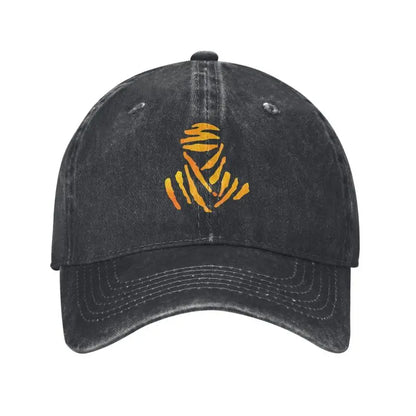 Cappellini da baseball vintage da rally fuoristrada D-Dakares, stile unisex, effetto consumato, lavati, cappellini da sole da viaggio, morbidi e non strutturati