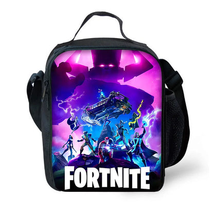 Isolierte F-FortniteS Hot-Game-Tasche für Kinder mit großem Fassungsvermögen – wiederverwendbare Thermo-Kühltasche/Lunchbox für Jungen, Mädchen, Schüler, Outdoor und Picknick