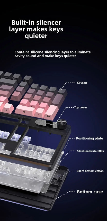 Wired Silent Keyboard Gaming Keyboard Magnetic Mechanical Wired for Pro Gaming Rapid Trigg 8000Hz 128K Rate