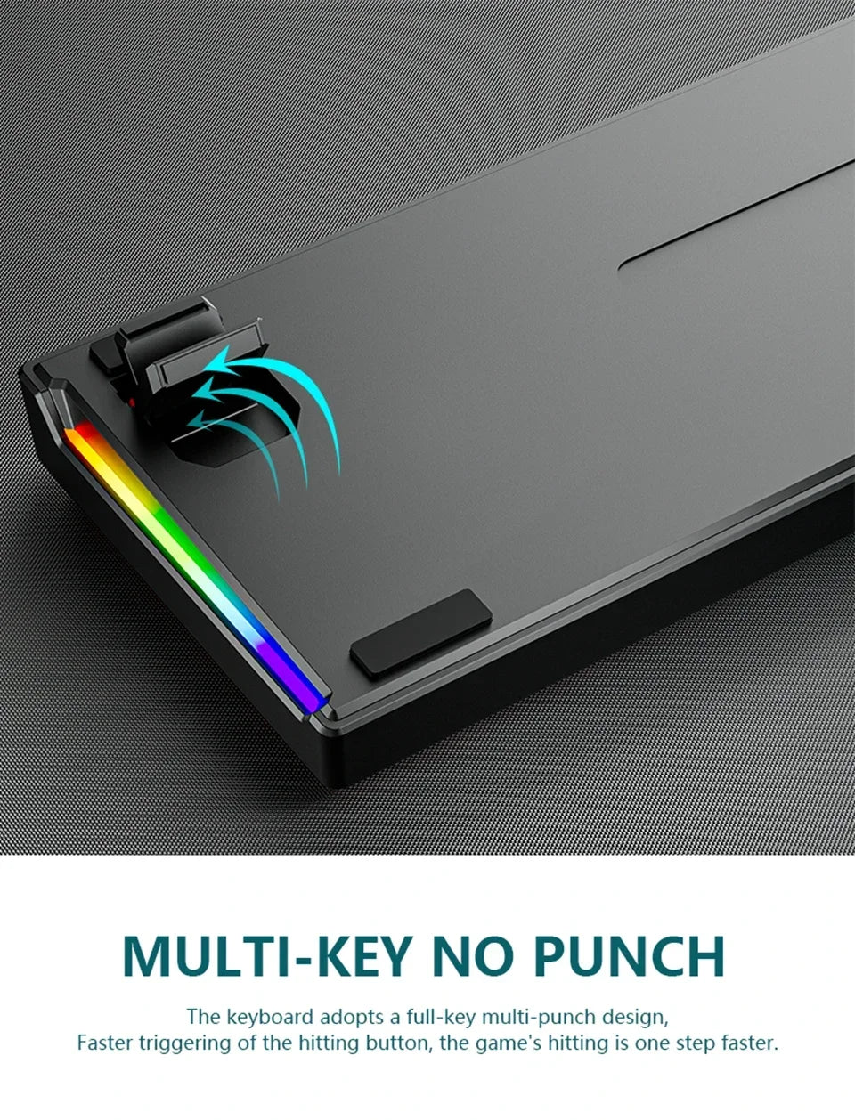 K620 Mini Gaming Mechanical Keyboard 61 Keys RGB Hotswap Type-C Wired Gaming Keyboard PBT Keycaps 60% Ergonomics Keyboards