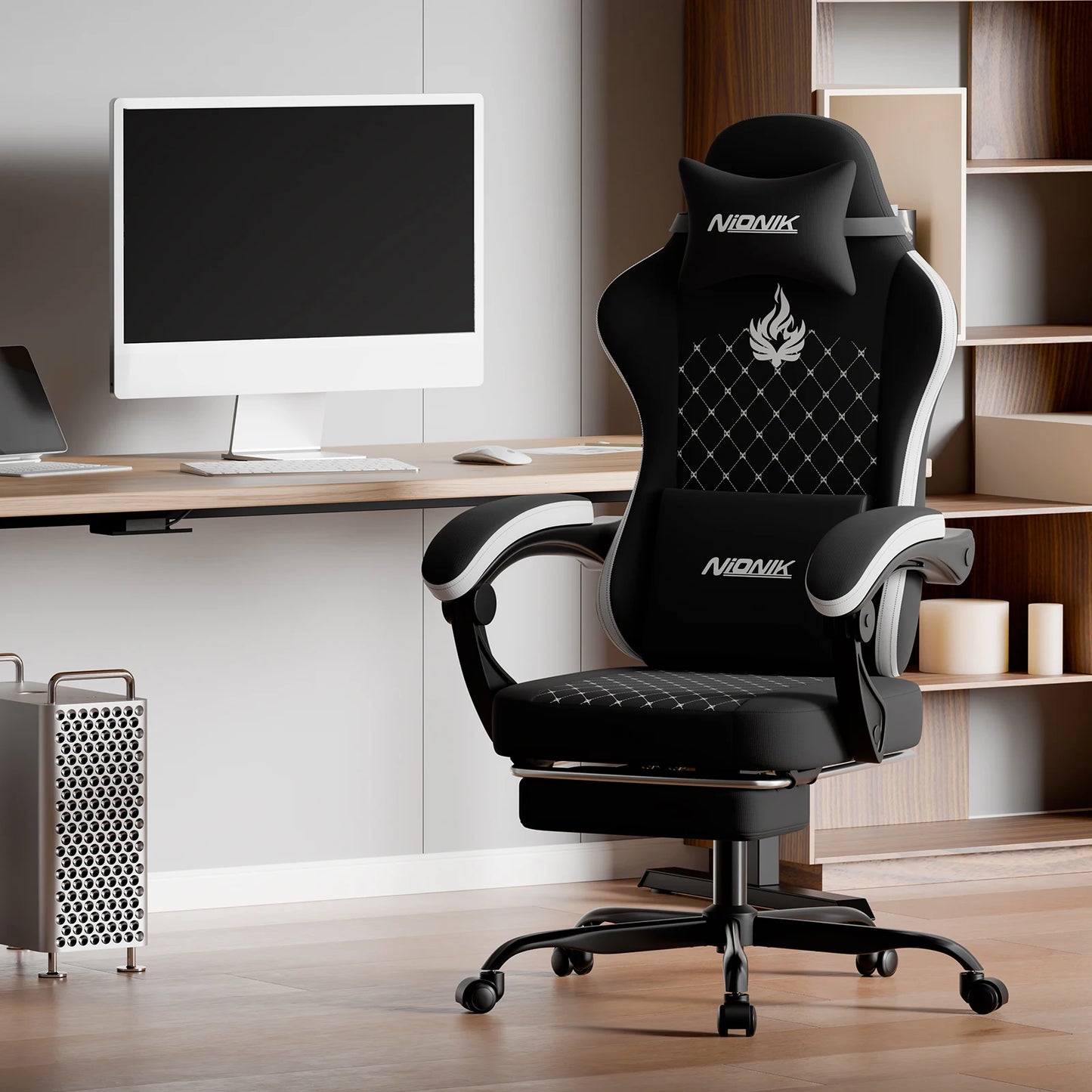 Gaming Chair High Back Ergonomic Computer Chair With Footrest Reclining Adult Comfortable Office Chair ﻿