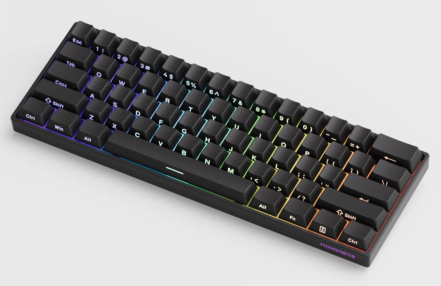 Akko MonsGeek FUN60 Mechanical Keyboard Magnetic Switch 60% Gaming Keyboards Rapid Trigger 0.01mm 8K ARGB HE/TMR Custom Keyboard