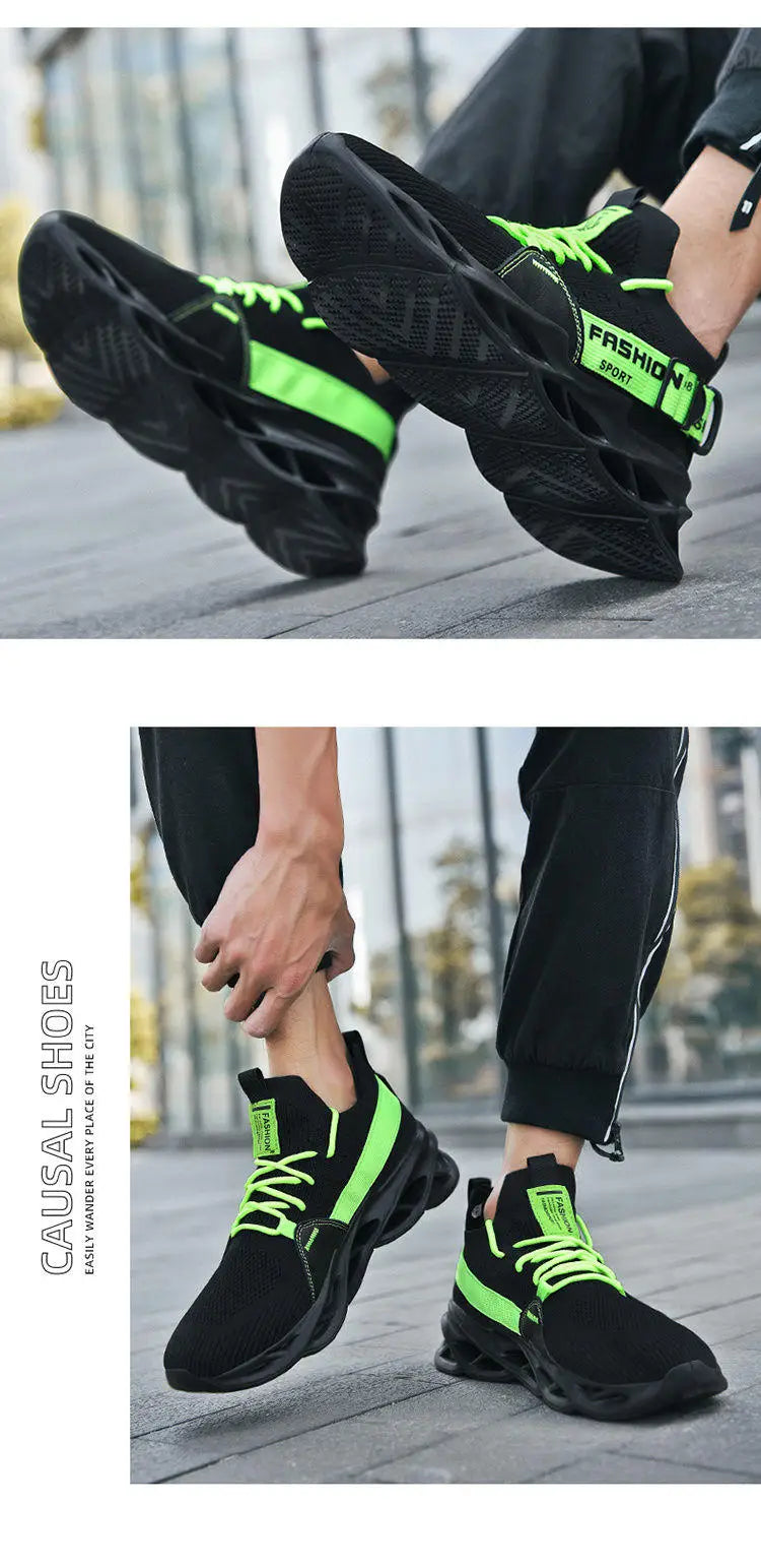Hot Sale Fashion Purple Casual Sneakers Women Men Blade Running Shoes Big Size 48 Light Breathable Sports Shoes Men Mesh Sneakers