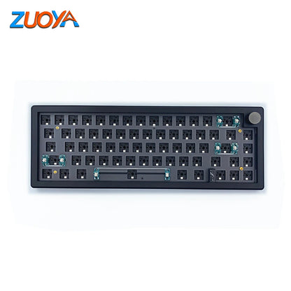 ZUOYA GMK67 customized Mechanical keyboard kit hot-swappable Bluetooth 2.4G Wireless RGB Backlit Gasket Structure keyboard 3-mod