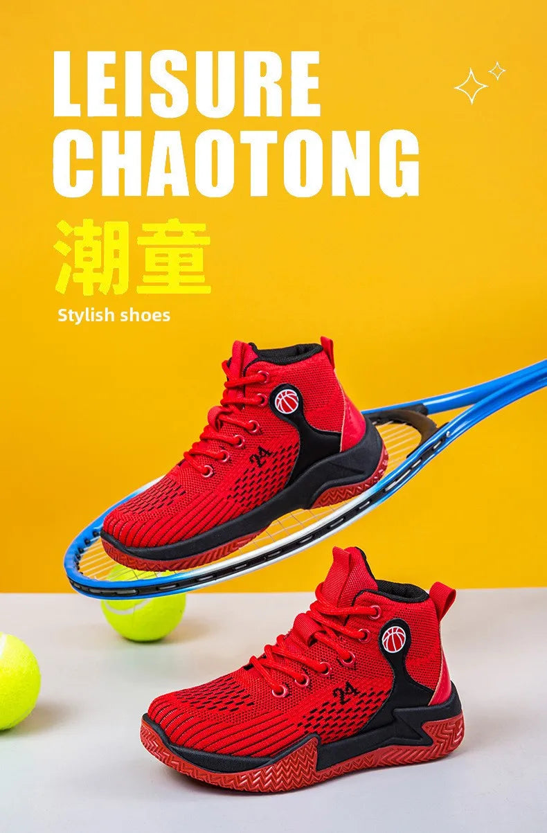 Große High-Top-Sportschuhe für Herren, lässig, atmungsaktiv und bequem, mit dicker Sohle – Basketballschuhe und Laufschuhe