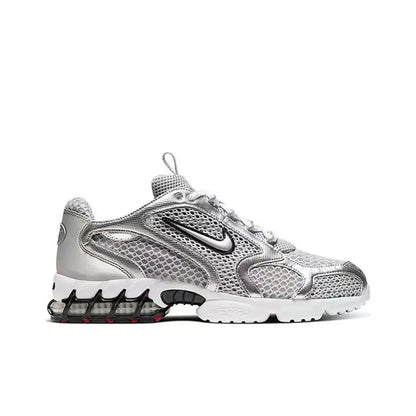 Nike Air Zoom Spiridon Cage 2 Unisex Low-Top Freizeitschuhe, sportlich, strapazierfähig, Grau/Rot, Lifestyle-Footwear CJ1288-600