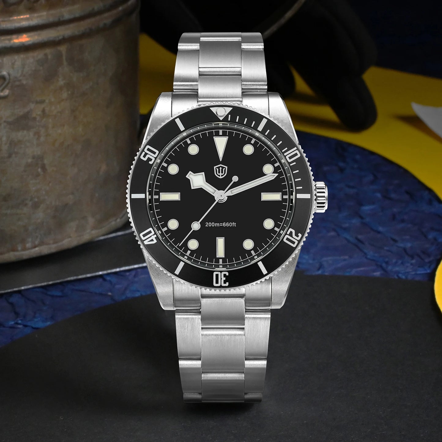 Watchdives WD7922 Quartz Watch Men VH31 Movement Sapphire Crystal 200m Waterproof Wristwatch Luminous 37mm Vintage BB54 Watches