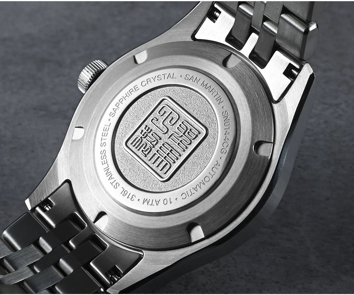 San Martin New 39mm Gada Watch Chinese Style Original Design Sunburst JianZhan Miyota 90S5 Men Dress Automatic Mechanical SN0144