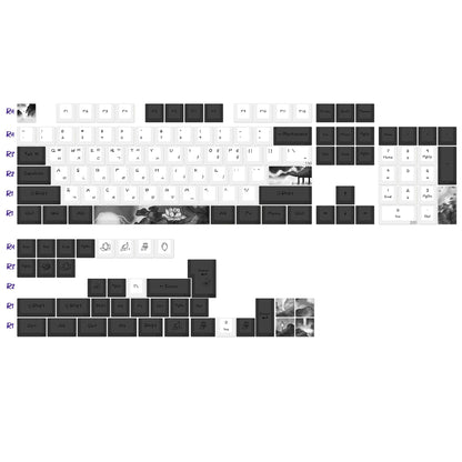 KBDiy GMK Modern Dolch Keycaps Retro PBT Keycap Cherry Profile for Cherry Gateron Kailh MX Switches 60 Mechanical Keyboard Gamer