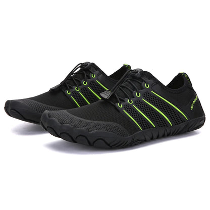 Men's Minimalist Running Cross Training Shoes Barefoot Shoes Big Toe Box Five Finger Shoes Saguaro Barefoot Pit Viper Paracord