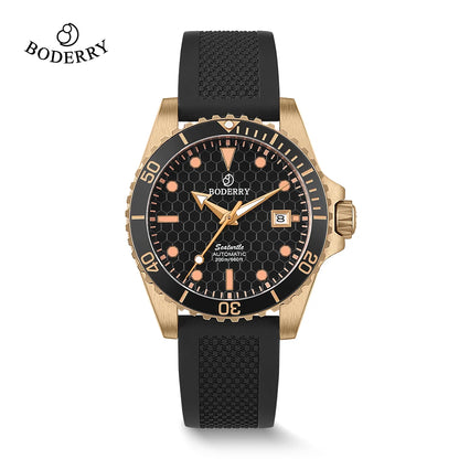Boderry Bronze Watch Seaturtle Titanium Diver Luxury Wristwatch Automatic Mechanical Wristwatch Sport 200M Waterproof Luminous