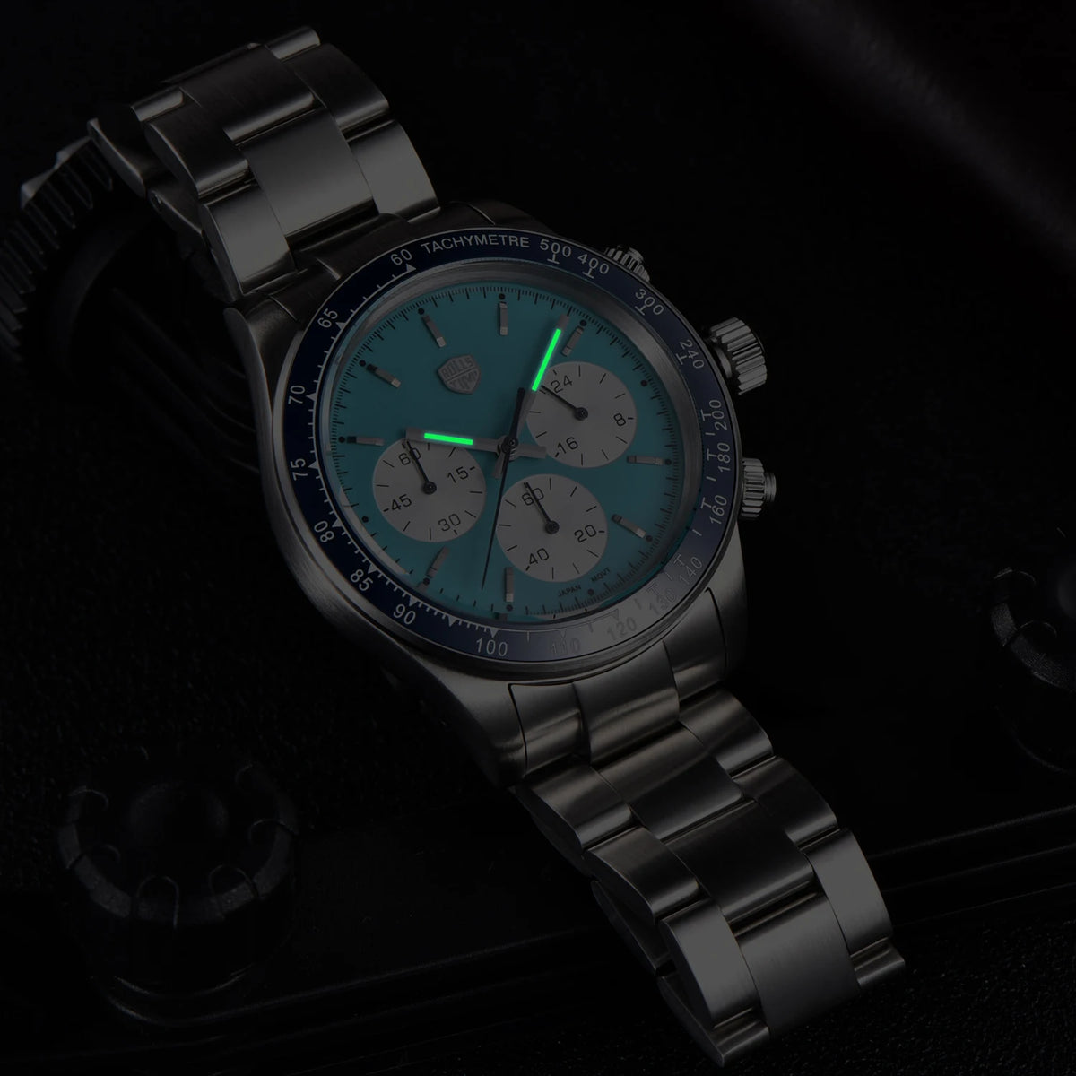 Herrenuhr RollsTimi – Luxuriöser Quarz-Chronograph, Saphirglas mit Antireflexbeschichtung, wasserdicht, leuchtend – Geschenkidee für Herren