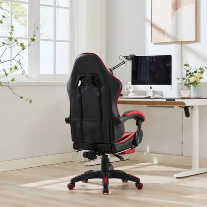 Ergonomic Rotating Gaming Chair, 360 Reclining Office Chair °   Pivoting, Height-Adjustable, Footrest, Headrest