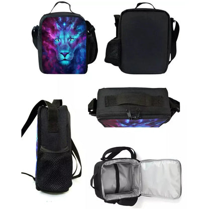Hot Game Child Backpacks Lunch Bag Pencil Case Pupil Large Capacity School Bags Design-F-FortniteS For Boy Girl Best Gift