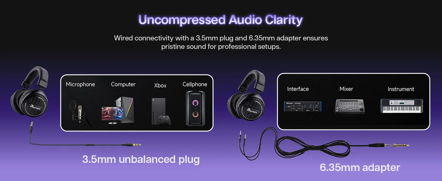 Linsoul Kiwi Ears Ellipse Studio-Grade Dynamic Driver Headphones with Comfortable Design and Dtachable Cable Design