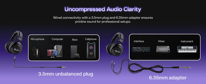 Linsoul Kiwi Ears Ellipse Studio-Grade Dynamic Driver Headphones with Comfortable Design and Dtachable Cable Design