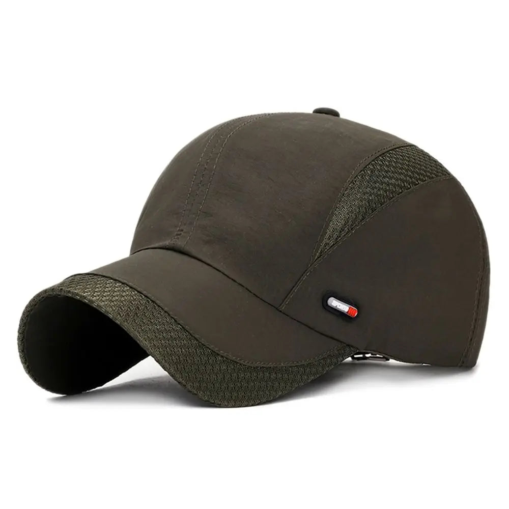 Waterproof Cotton Quick Dry Baseball Cap Snapback Hats Mesh Sun Hat