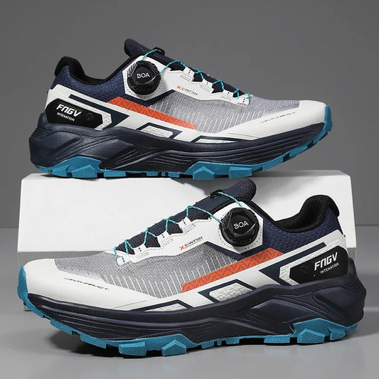 Spring & Summer Men's Running Shoes  Outdoor Hiking,Wear-Resistant Trail Shoes with BOA Closure,Breathable Sports & Casual Style