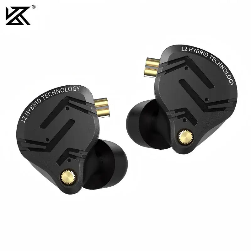 KZ ZS12 PRO X hybridní dynamická technologie a technologie Balanced Armature, IEM sluchátka do uší, vylepšený HiFi basový in-ear headset s ladicím kabelem