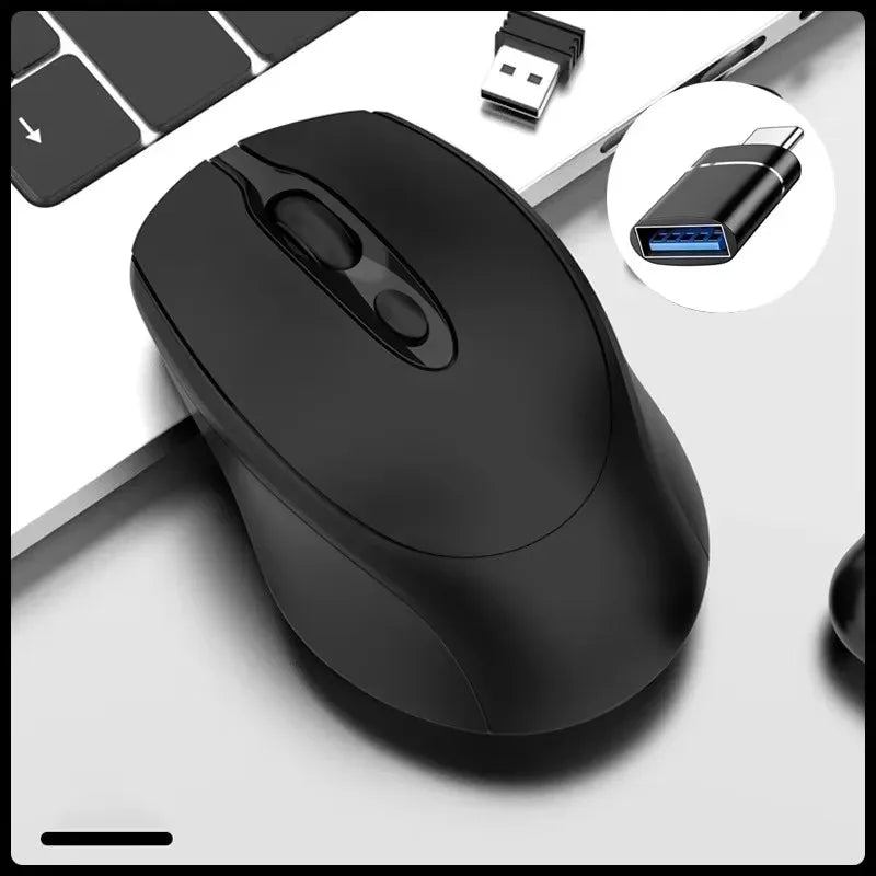 Bluetooth-Compatible Wireless Mouse 2.4G Rechargeable Wireless Computer Mouse USB Silent Gamer Mice for PC Laptop Macbook Tablet