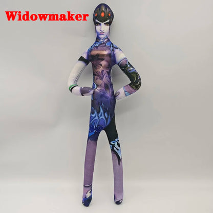 26cm Various Postures Flexible Body Wire Anime Game Overwatch D.Va / Doomfist / Genji / Widowmaker Plush Toy Figure Plushie Doll