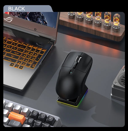 ATTACK SHARK X6 Tri-mode Gaming Mouse with Magnetic Charging Dock, PixArt PAW3395 Sensor, 26K DPI, 49g Ultralight, for PC/Mac