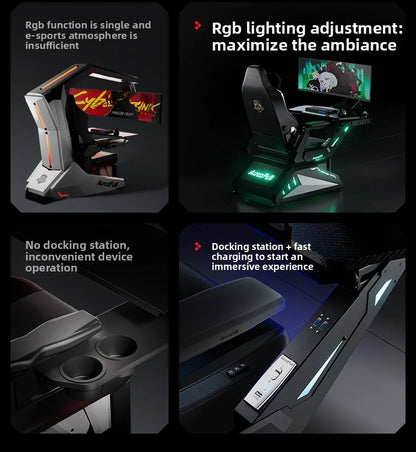 Gaming Office Ergonomic Chair E-sports Pod E-sports Warehouse Cockpit Space Cabin Desk Computer Armchair Silla Ergonomica Chairs