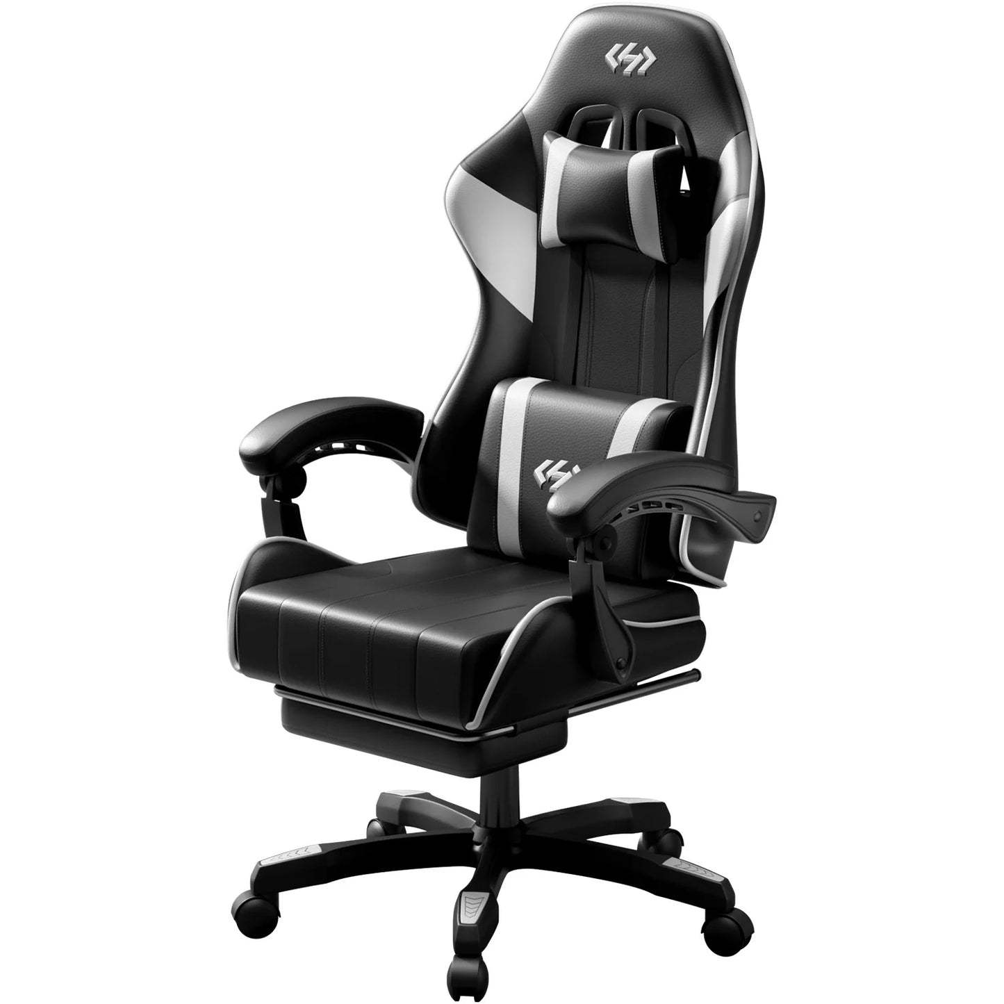 Ergonomic Gaming Chair, Computer Office Chair with Footrest Headrest, Adjustable Height & Backrest Office Chair for Adult