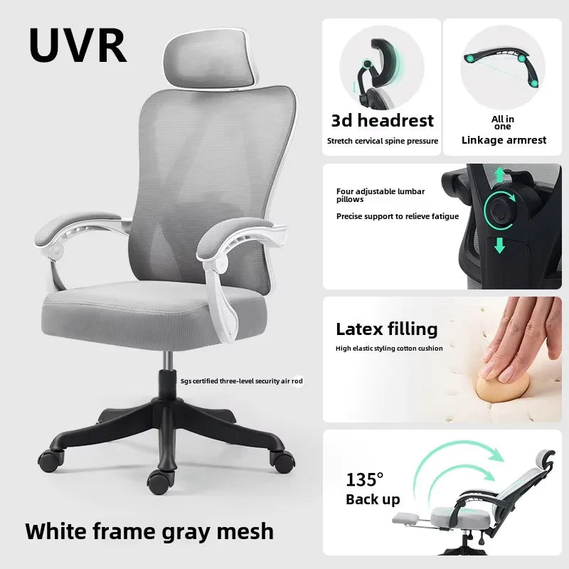 UVR Gaming Computer Chair Home Lift Swivel Backrest Chair Ergonomic Design Armchair Sitting Comfort Office Chair Furniture
