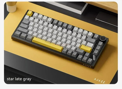 Ajazz Ak820 Pro Fessional Mechanical Keyboard Tft Screen Multifunctional Knob Game Keyboard 3 Mode Hot Plug Rgb Pad Office Gift