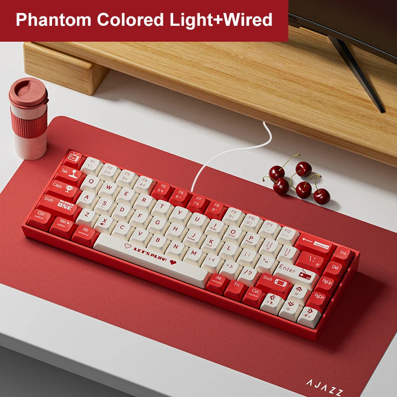 AJAZZ AK680 65% Wireless Mechanical Keyboard ABS Keycap Hot Swap Gamer Keyboard Custom Gasket Gaming Accessories for Pc Laptop