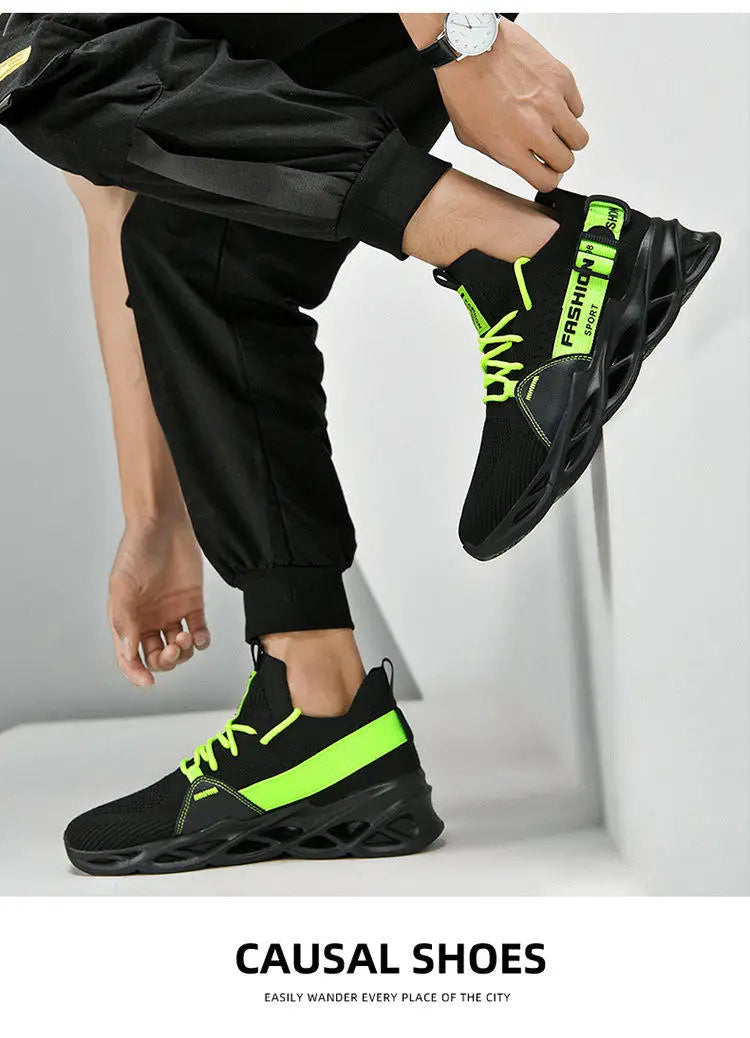 Hot Sale Fashion Purple Casual Sneakers Women Men Blade Running Shoes Big Size 48 Light Breathable Sports Shoes Men Mesh Sneakers