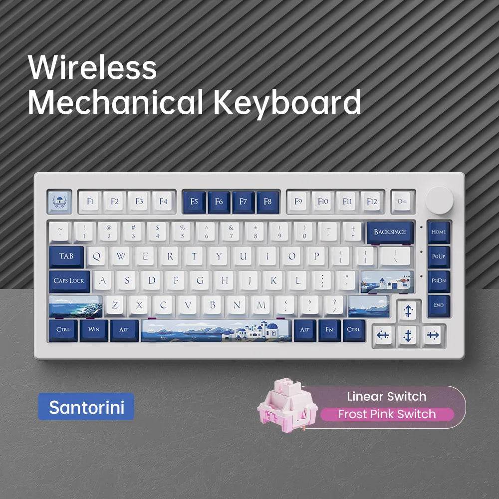 Akko 5075 V3 Keyboard 75% ANSI-US With Volume Hot-swappable RGB USB Type-C/2.4g&BT5.0 Tri-mode Custom Gaming Mechanical Keyboard