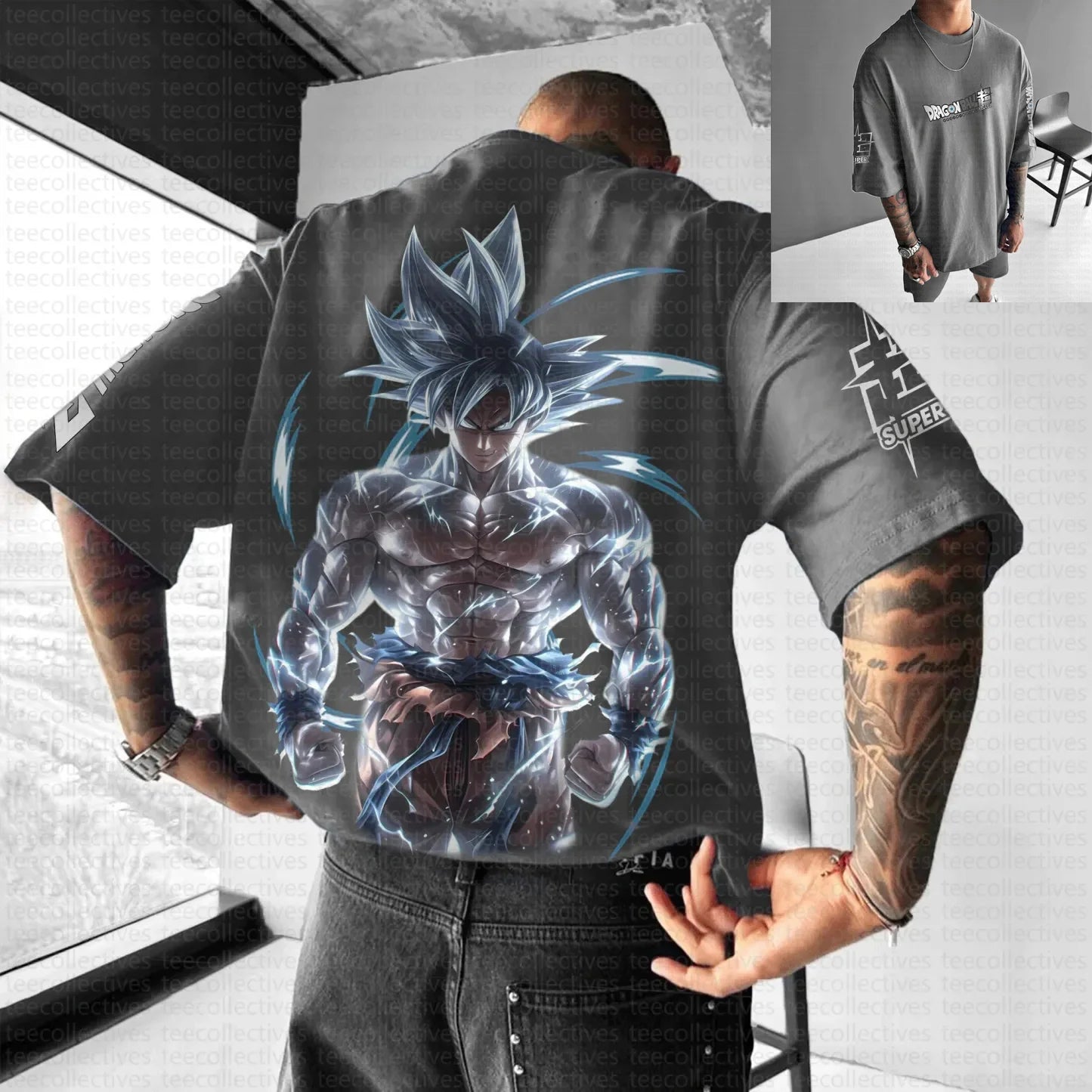 Camiseta de verano 2025 Son Goku Dragon Ball Anime para hombre, estilo Harajuku oversize retro urbano, tops unisex informales holgados de manga corta para mujer