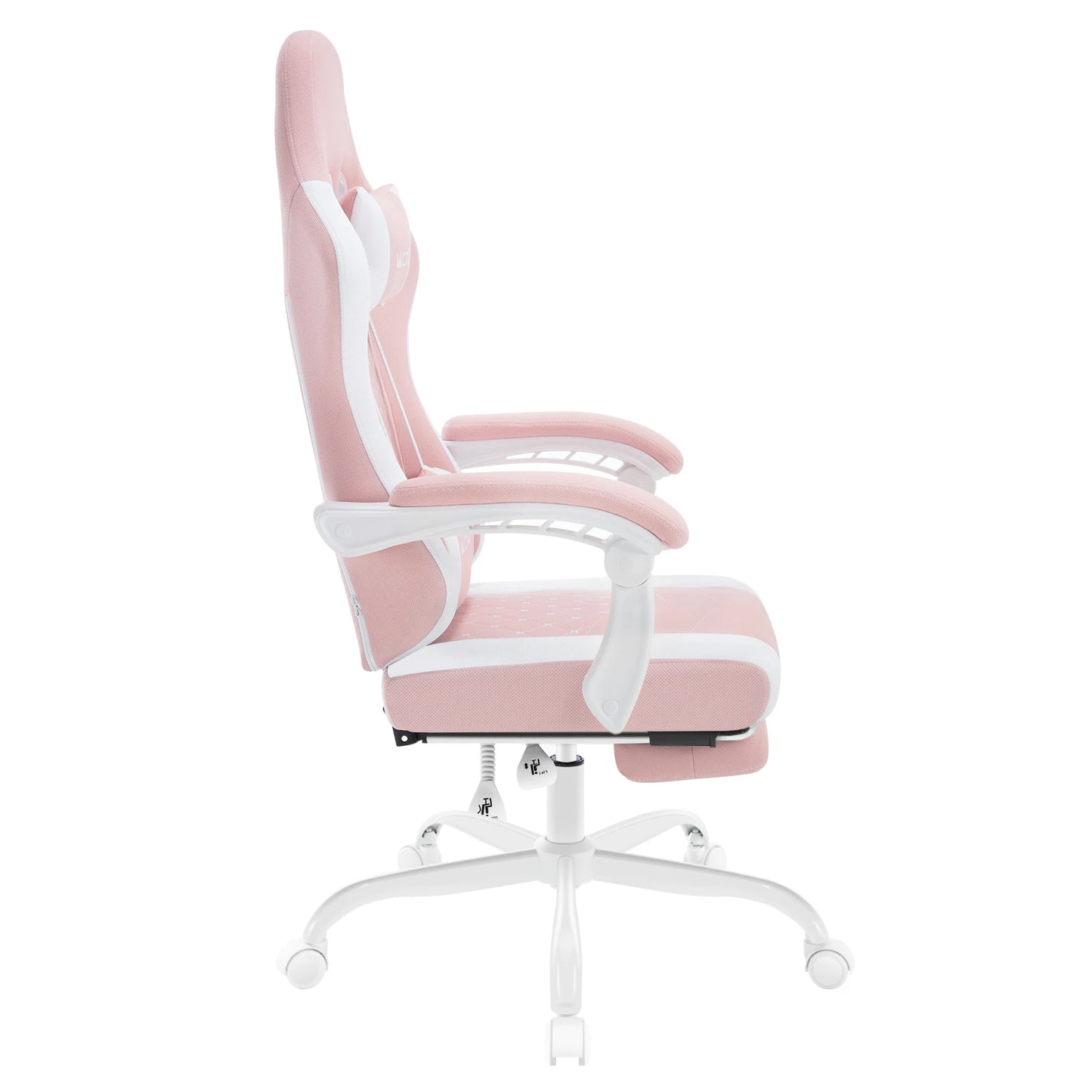 WOLTU Massage Gaming Chair Ergonomic Swivel Computer Chair with Pillow & Footrest Adjustable Headrest Lumbar Support Gamer Chair