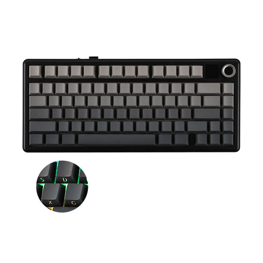 EPOMAKER X AULA F75 MAX Compact 75% Wired/BT5.0/2.4GHz Wireless Mechanical Gaming Keyboard with TFT Screen & Knob for PC/Mac