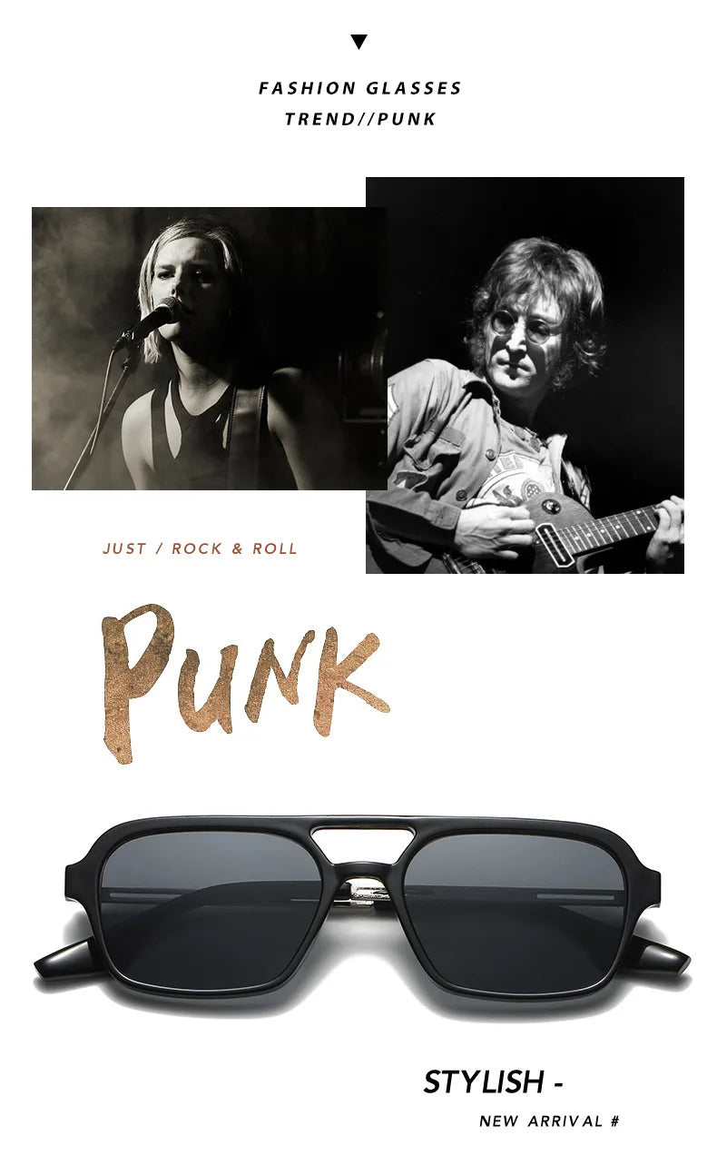 Square Small Frame Double Beam Sunglasses Pilot Retro Sunglasses Instagram Popular Classic Sunglasses 3517