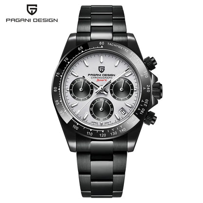 Montre-bracelet pour homme PAGANI DESIGN – Chronographe de luxe, mouvement à quartz MIYOTA VK63, verre saphir, étanche, style sportif