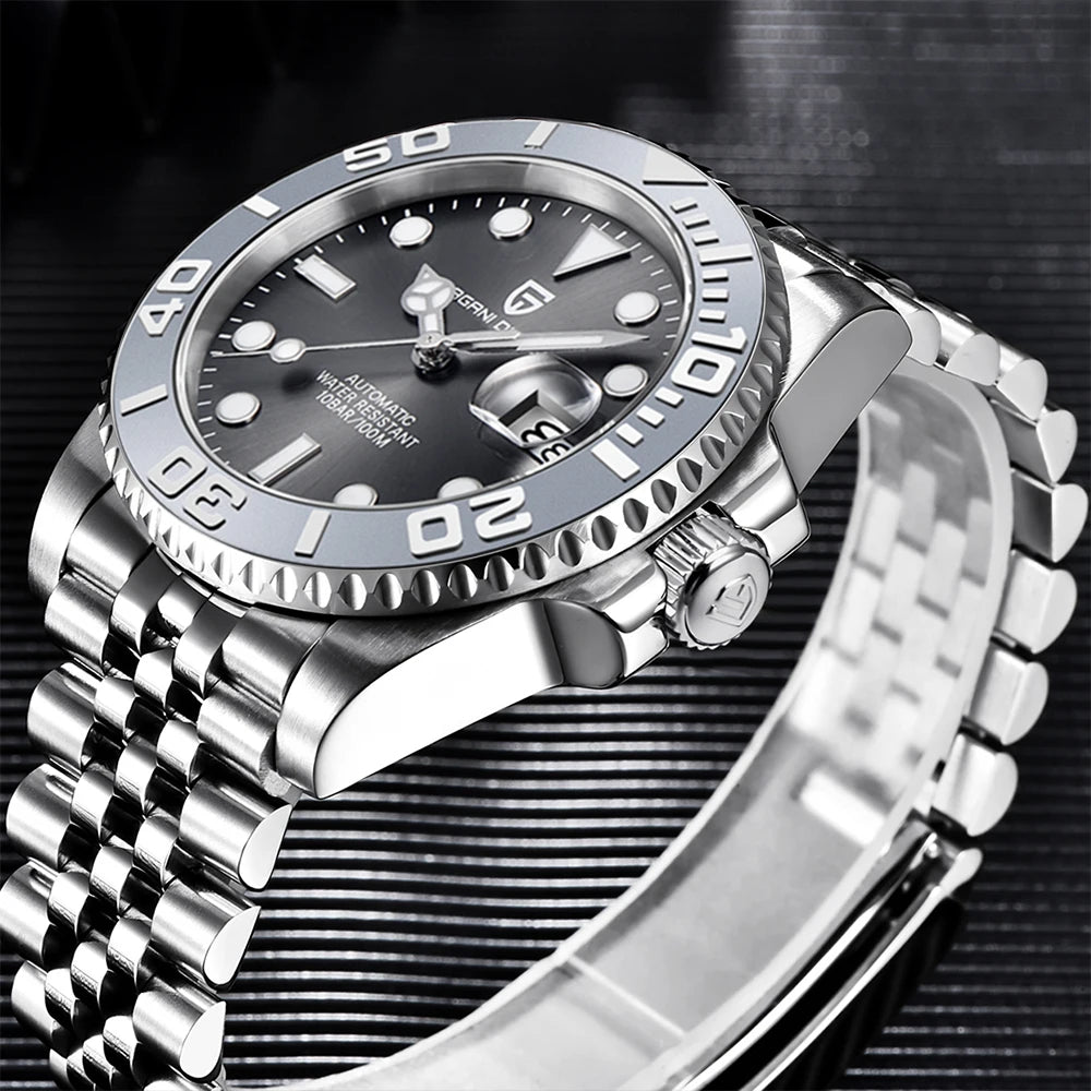 PAGANI DESIGN V2 Japan Mov't 40MM Luxury Men Mechanical Watch Sapphire Glass Ceramic Bezel Automatic Diving Watches for Men