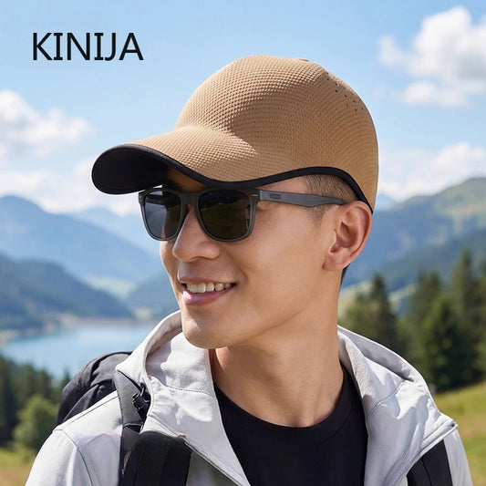 Seamless Baseball Cap for Men Quick Drying Packable Sports Hat Outdoor Fishing Climbing Sport Lightweight Visor Cap Sun Hat