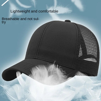 Unisex Quick Dry Big Head Mesh Baseball Cap Adjustable plus Size Summer Snapback Hat Comfortable Breathable 56-65cm